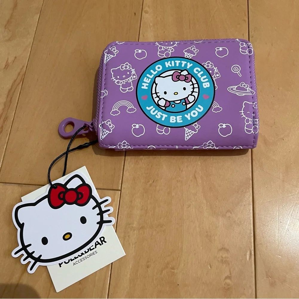 New hello kitty pull and bear purple wallet - Picture 1 of 4